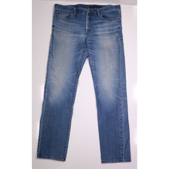 J. Hilburn Light Wash Tailored Straight Fit Stretch Jeans 38x32 - Picture 2 of 7